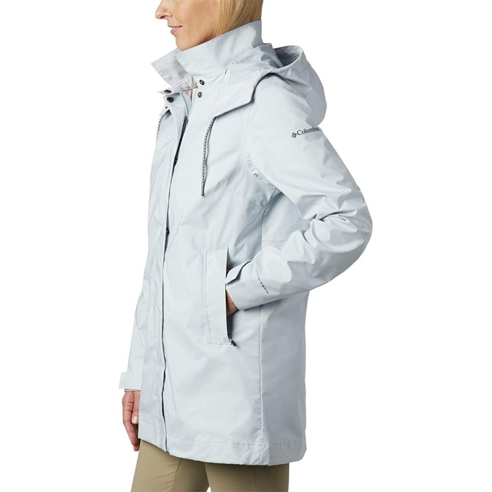 Columbia NEW Womens Size‎ Small East Park Mackintosh Jacket Gray Hood Waterproof - Picture 3 of 5